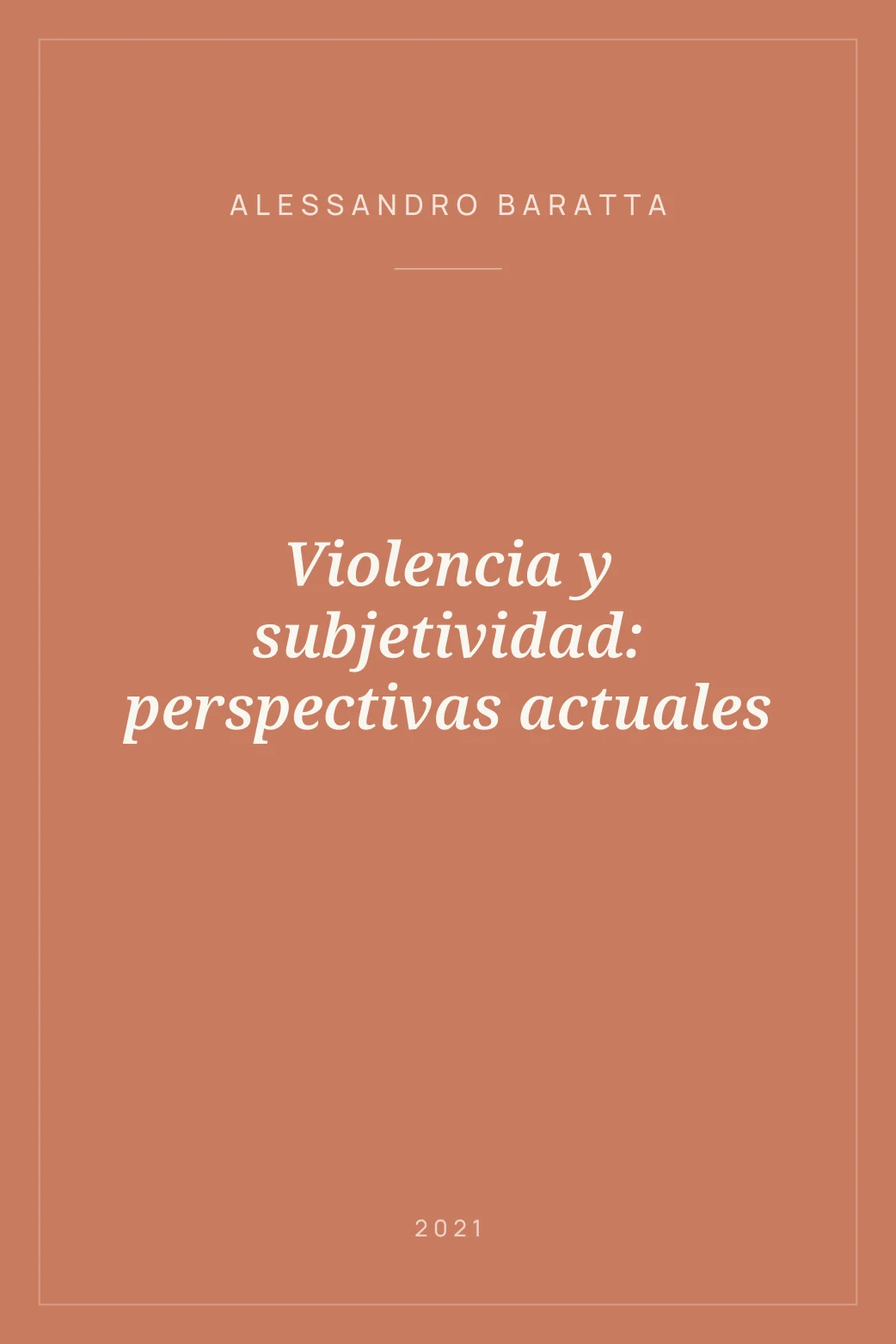 Portada de Violencia y subjetividad: perspectivas actuales