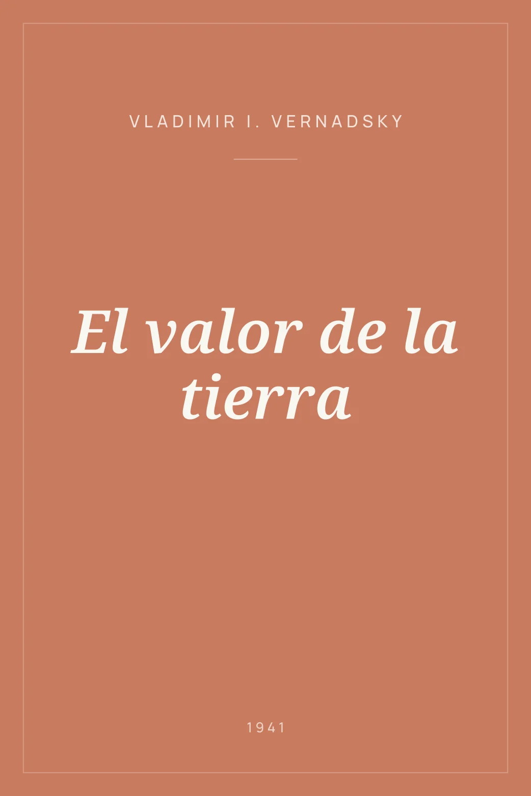 Portada de El valor de la tierra