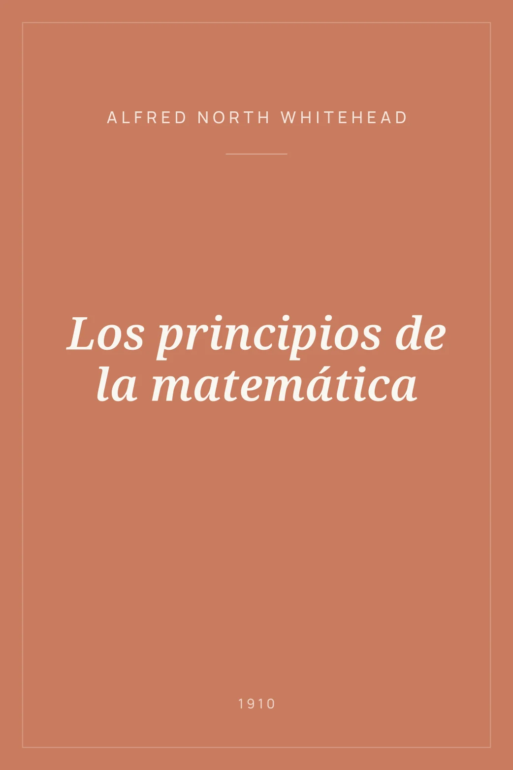 Portada de Los principios de la matemática