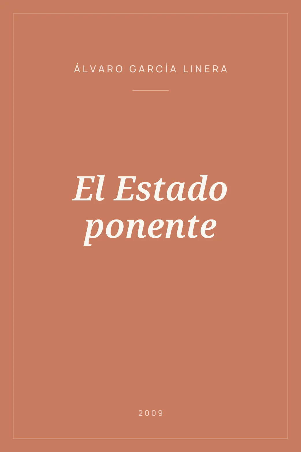 Portada de El Estado ponente