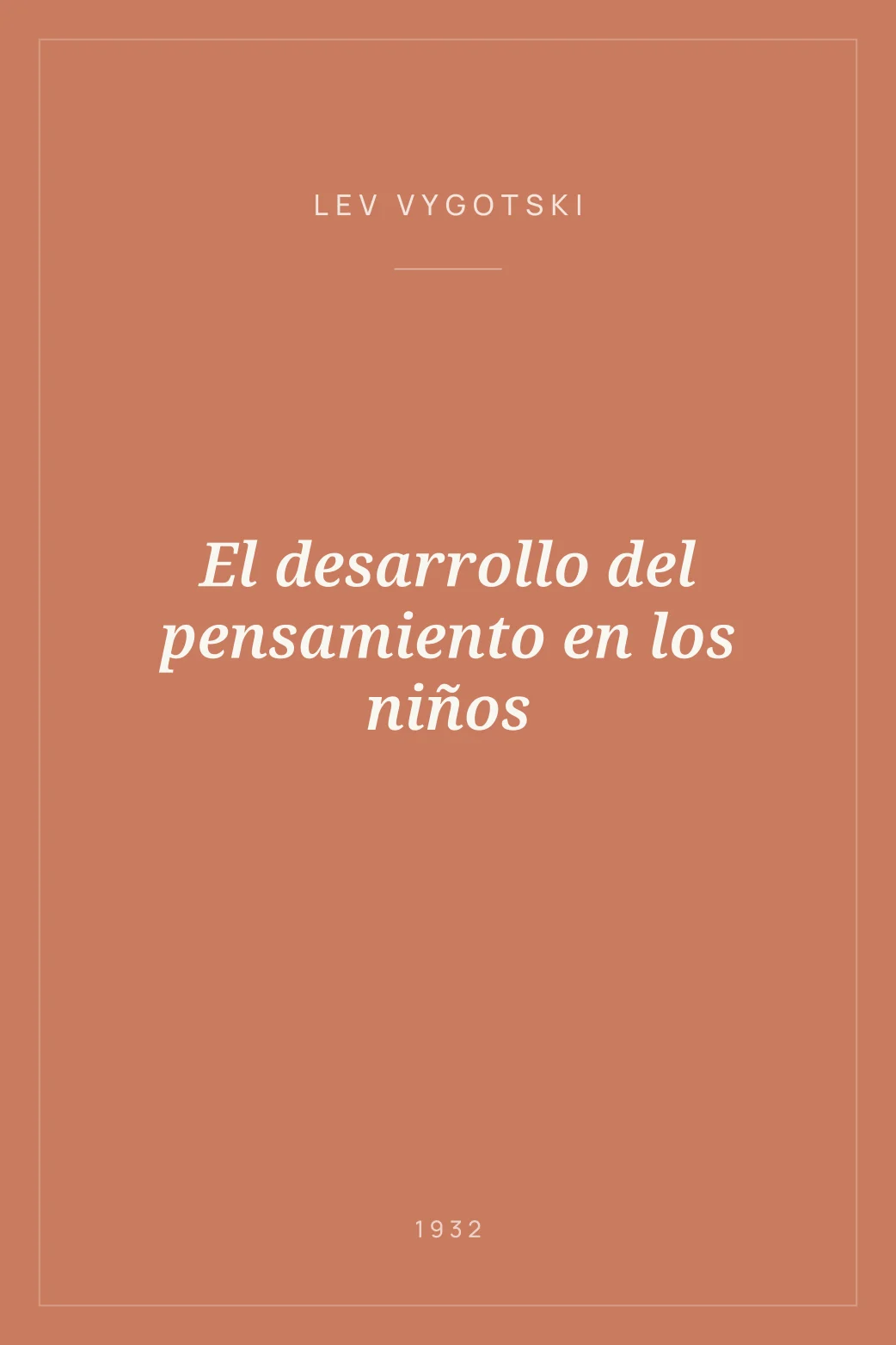 Portada de El desarrollo del pensamiento en los niños