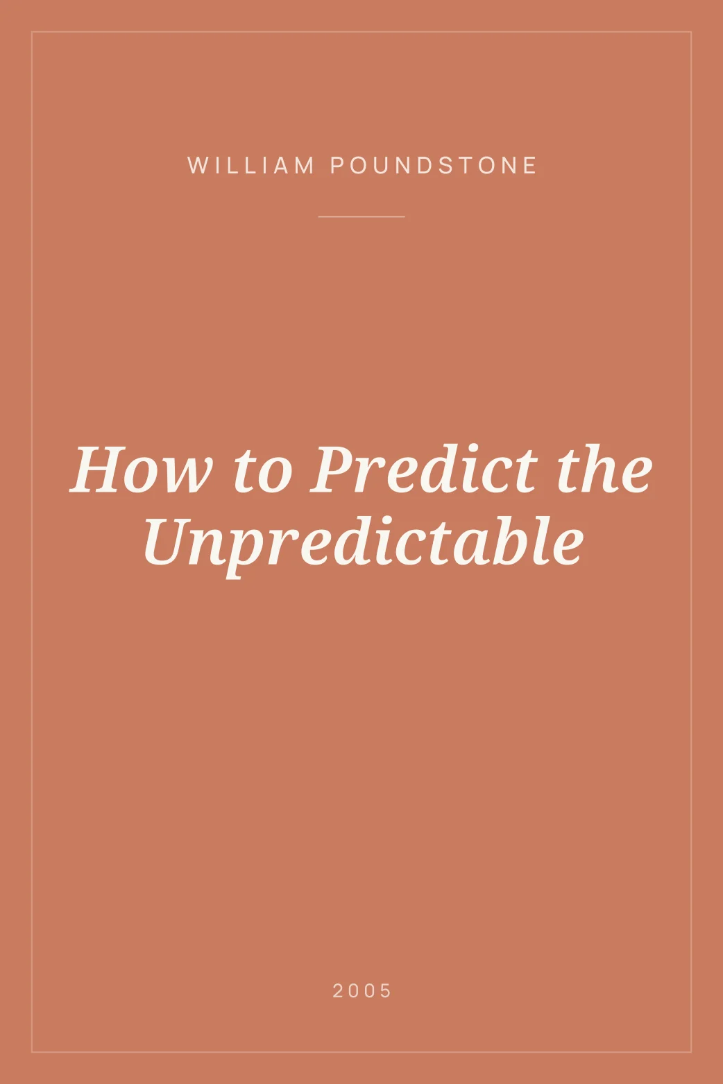 Portada de How to Predict the Unpredictable