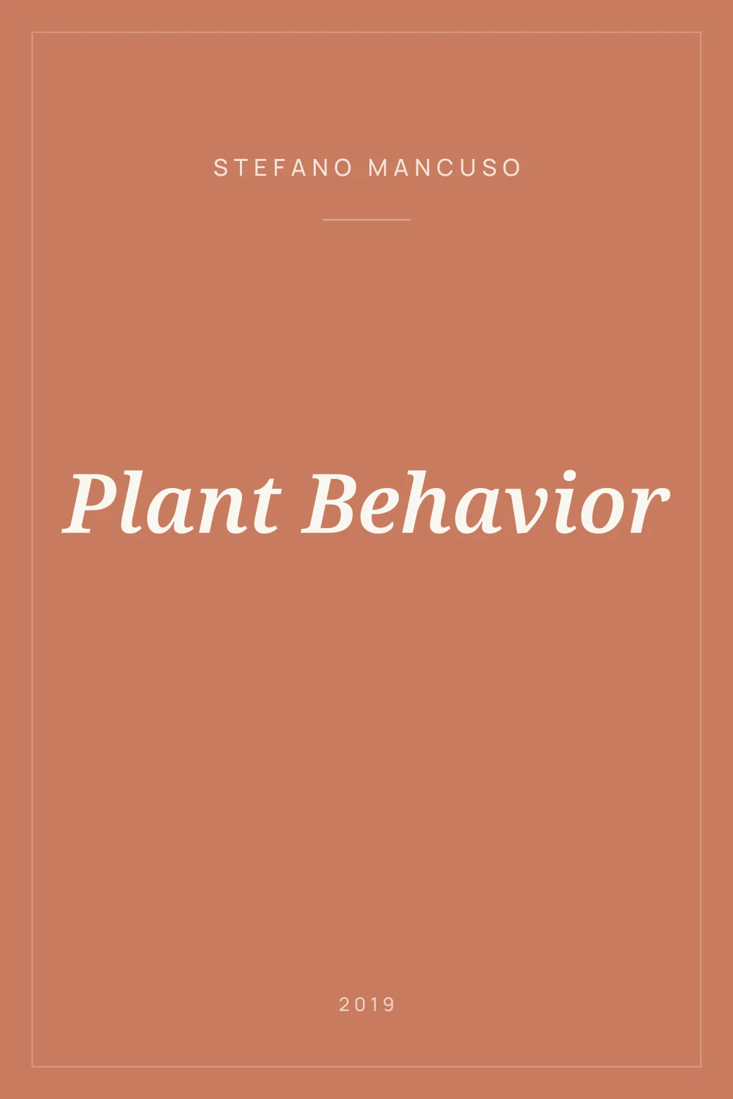 Portada de Plant Behavior