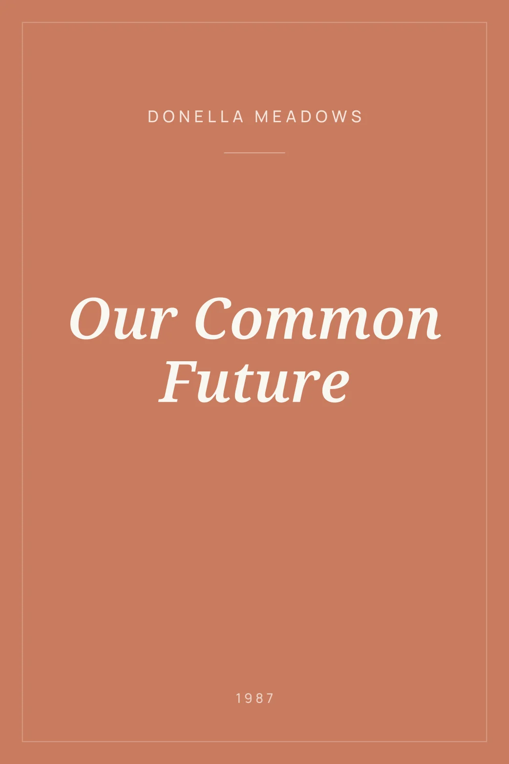 Portada de Our Common Future