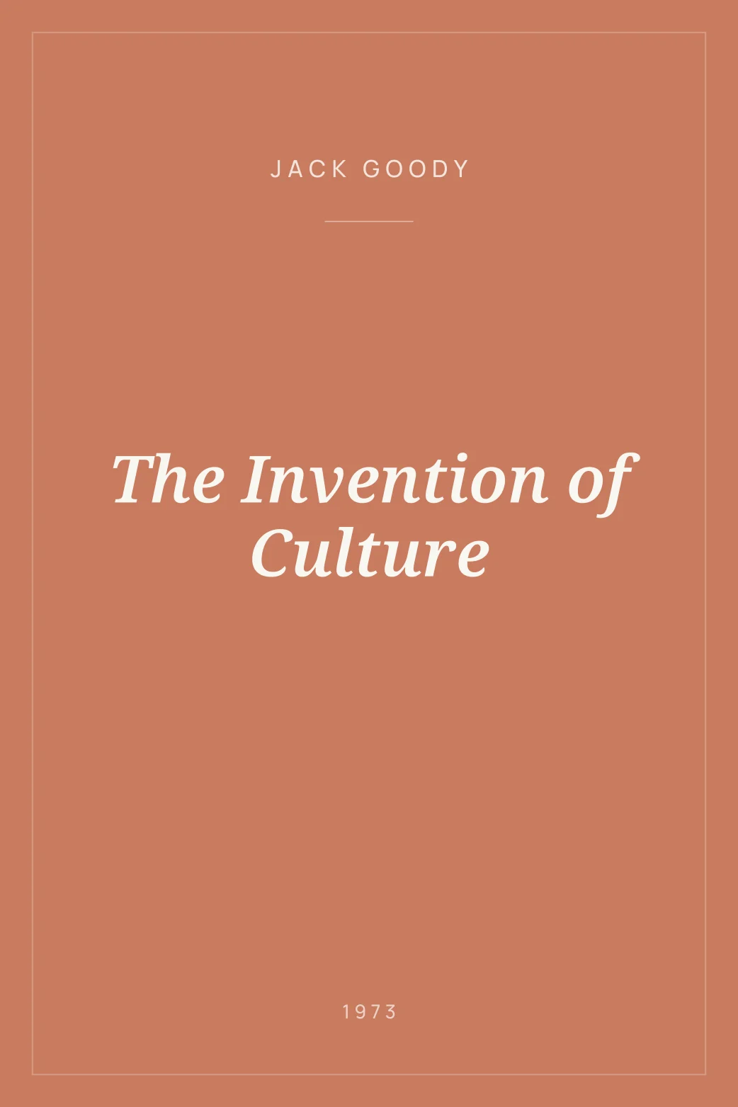 Portada de The Invention of Culture