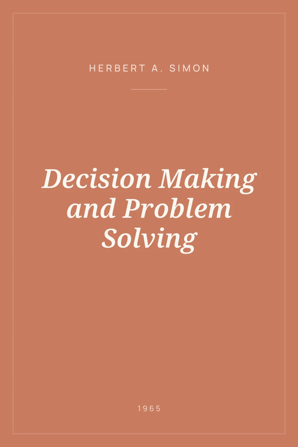 Portada de Decision Making and Problem Solving