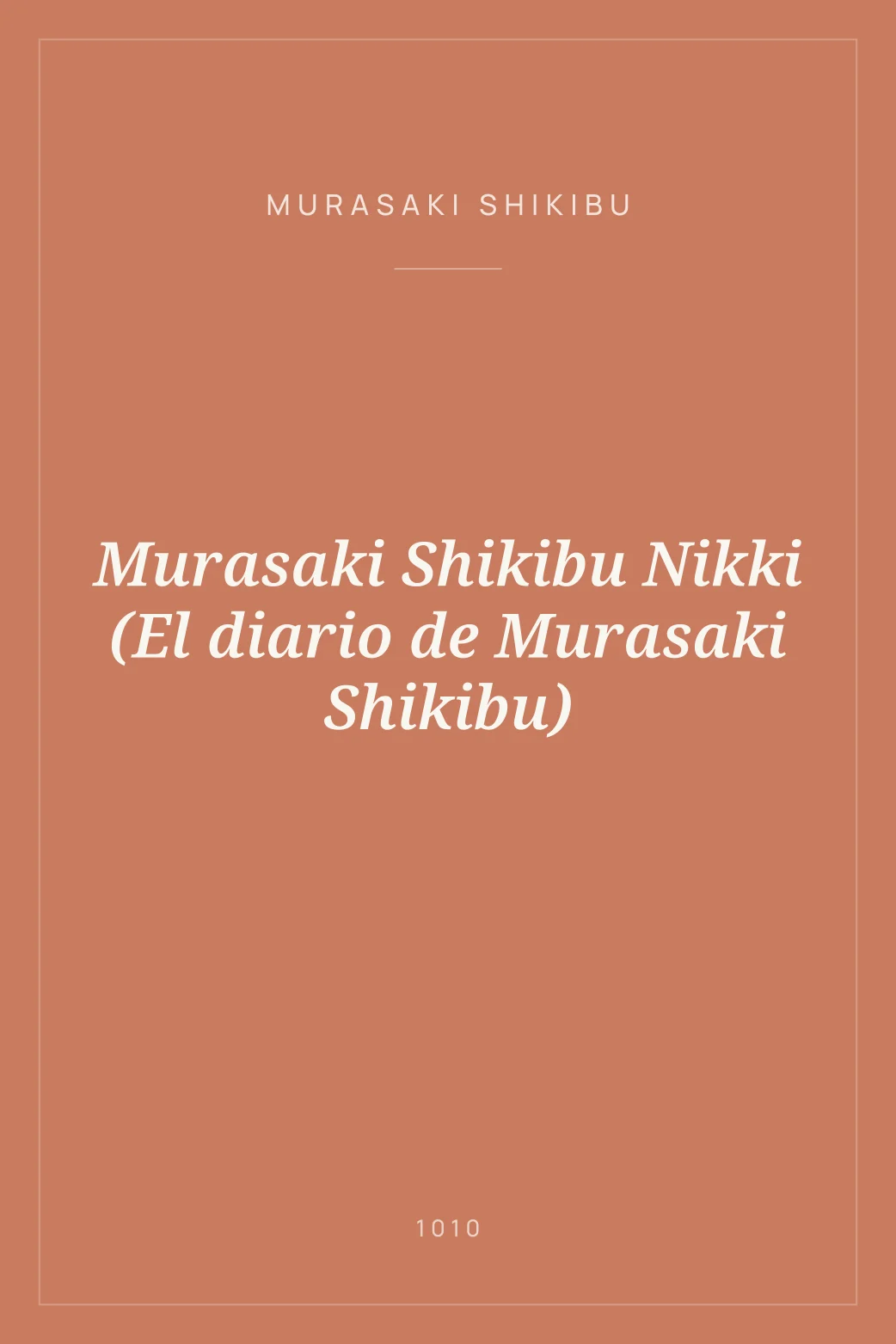 Portada de Murasaki Shikibu Nikki (El diario de Murasaki Shikibu)