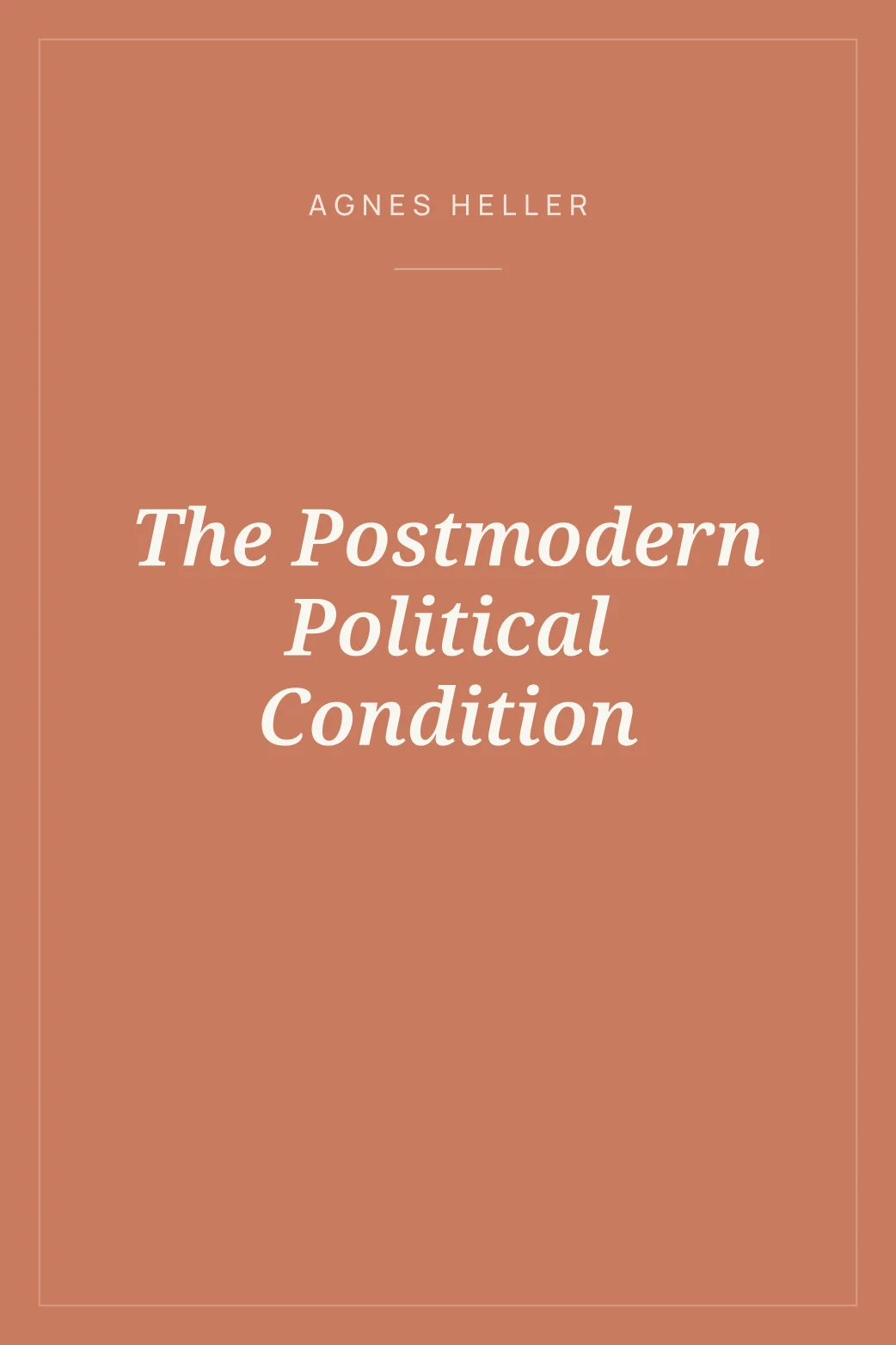 Portada de The Postmodern Political Condition