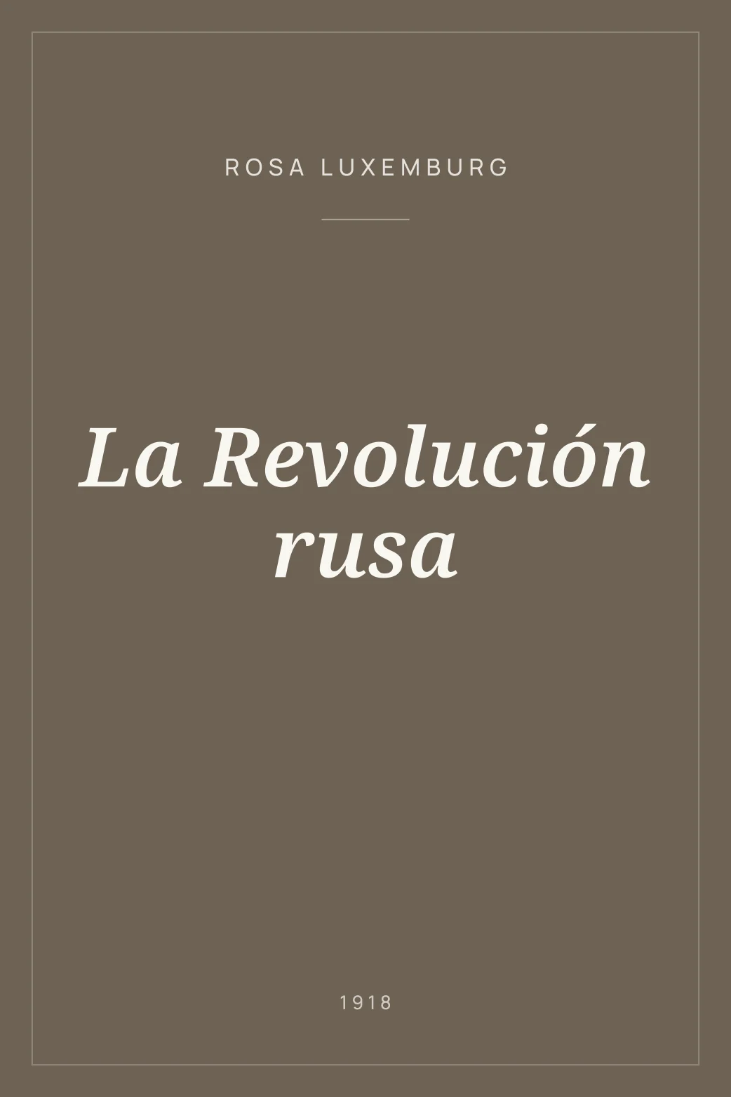 Portada de La Revolución rusa