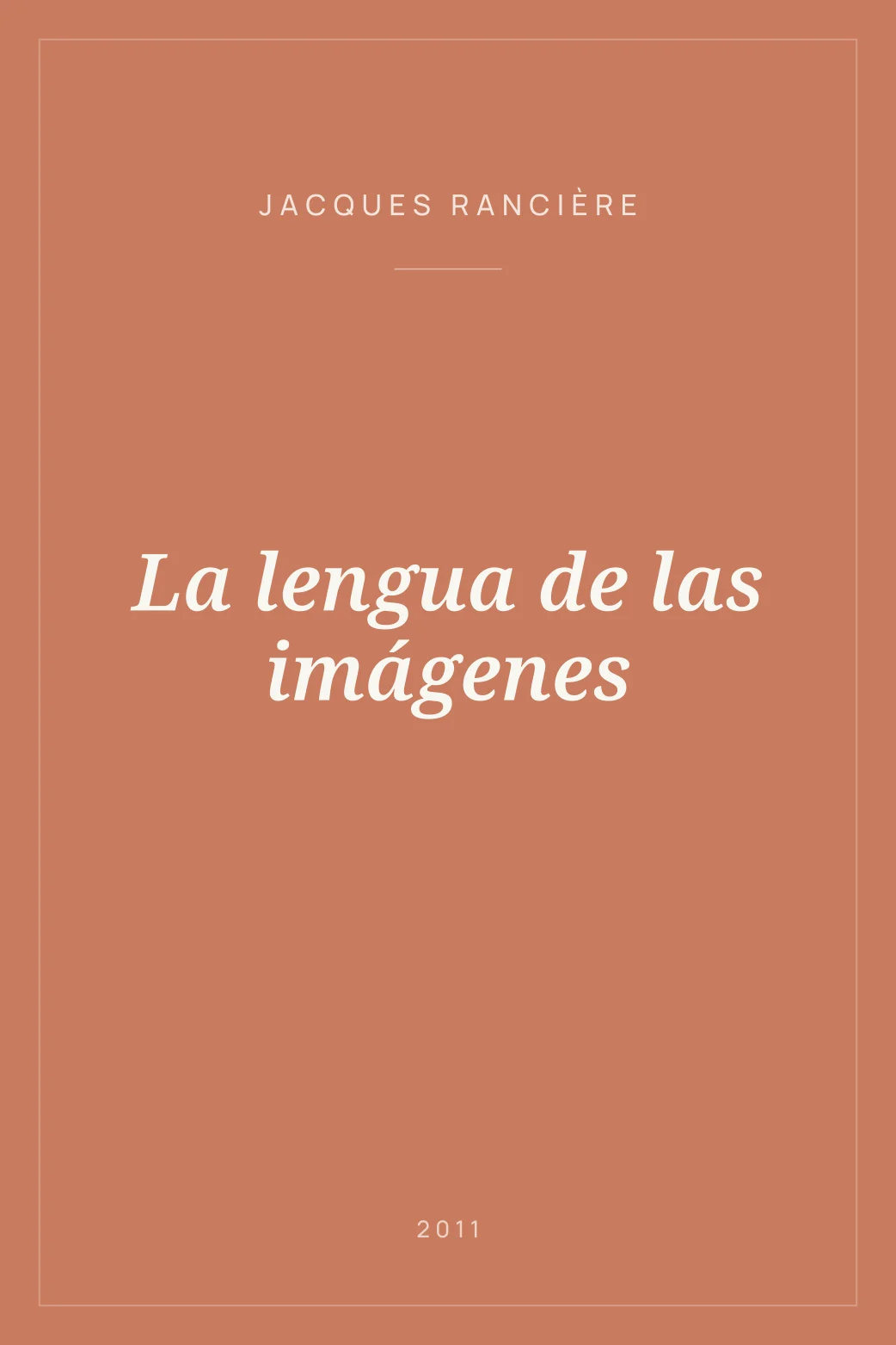 Portada de La lengua de las imágenes
