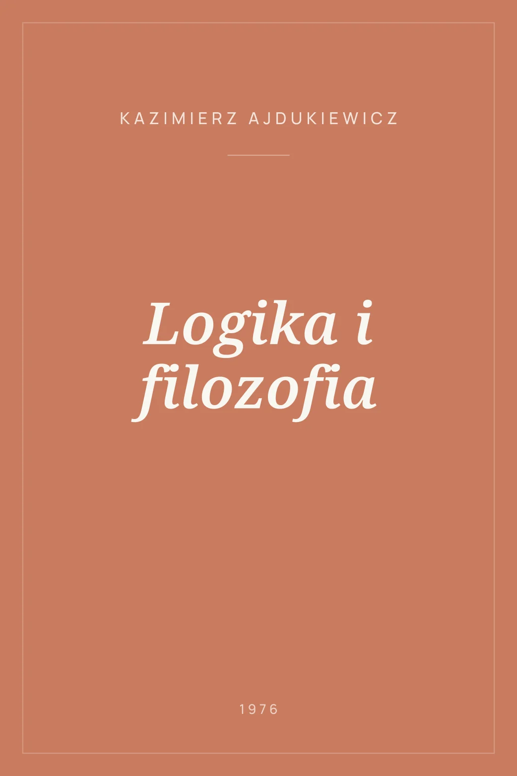 Portada de Logika i filozofia