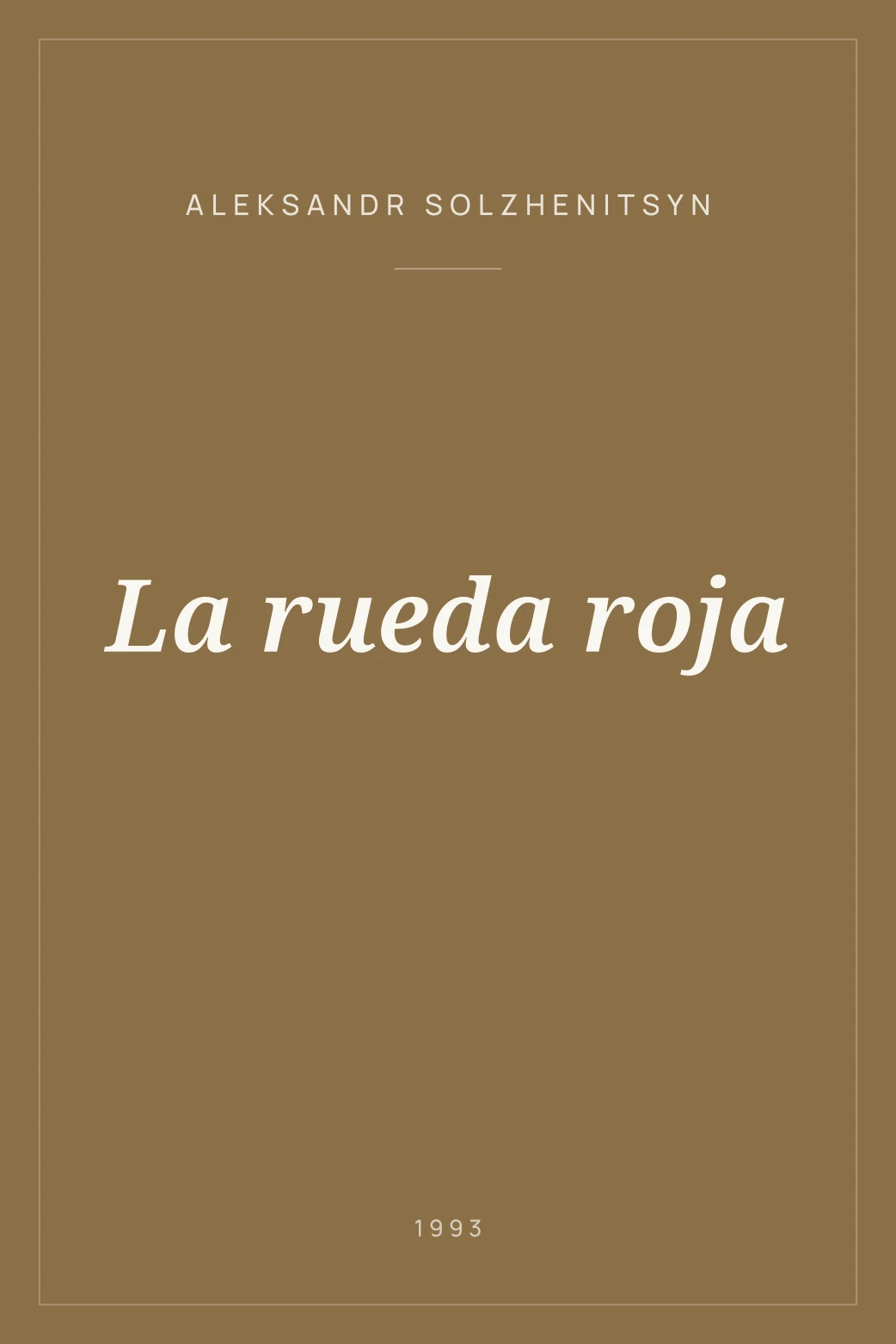 Portada de La rueda roja