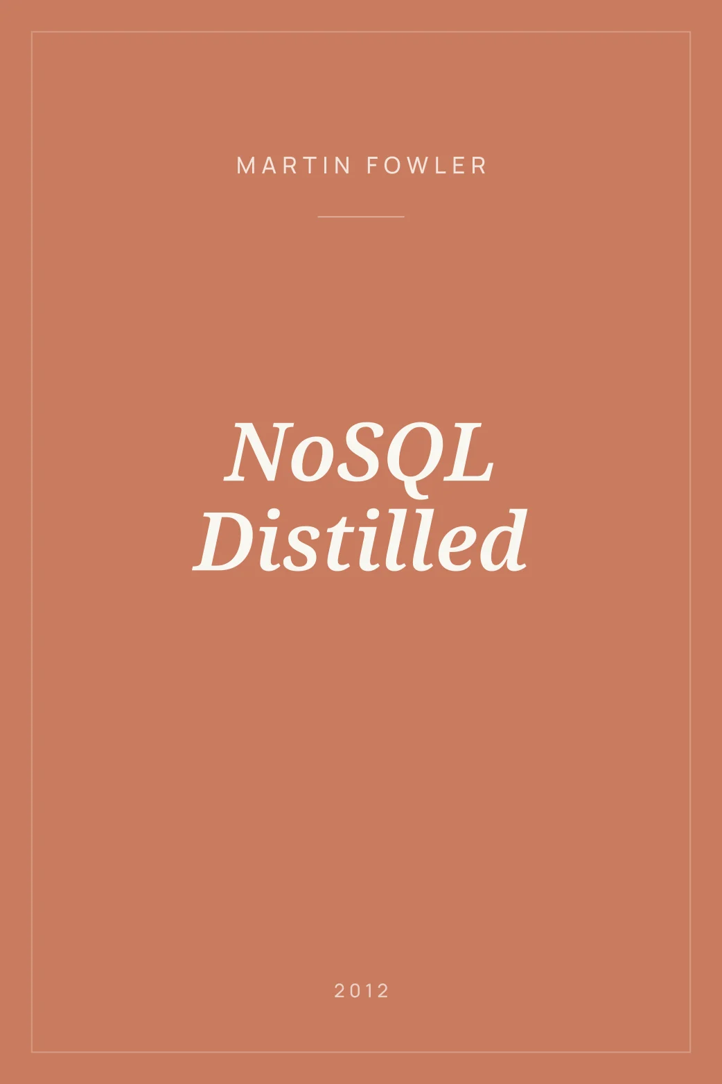 Portada de NoSQL Distilled