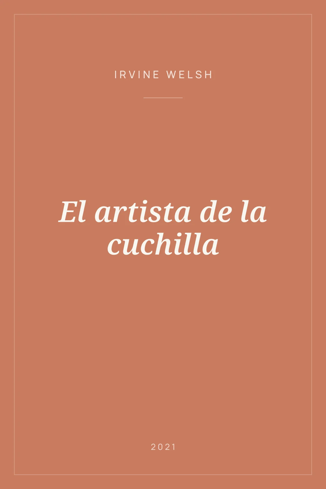 Portada de El artista de la cuchilla