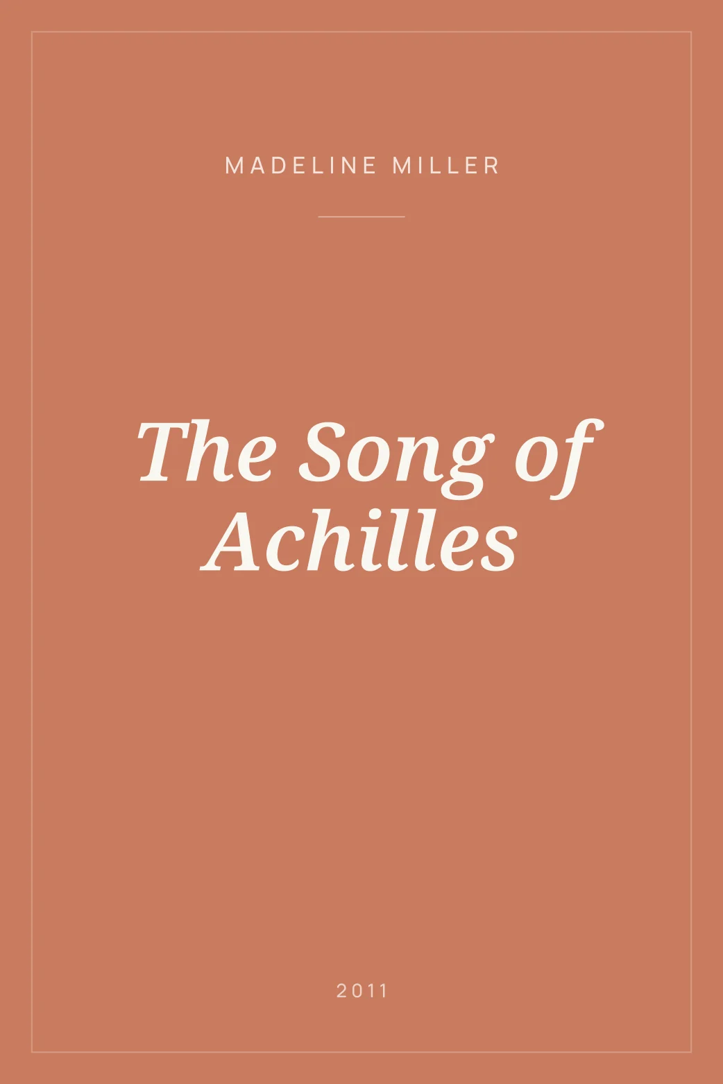 Portada de The Song of Achilles