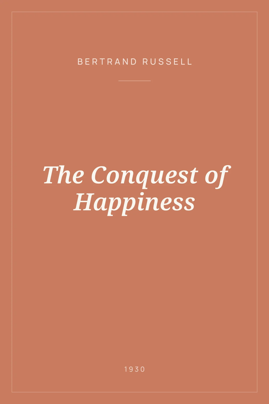 Portada de The Conquest of Happiness