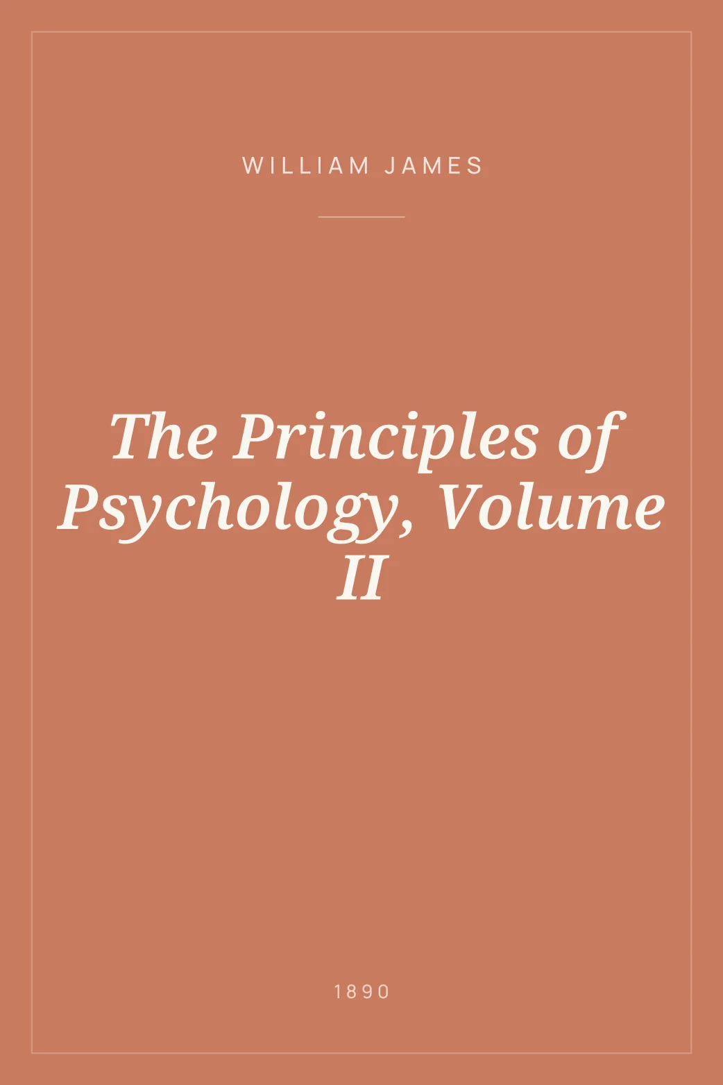 Portada de The Principles of Psychology, Volume II