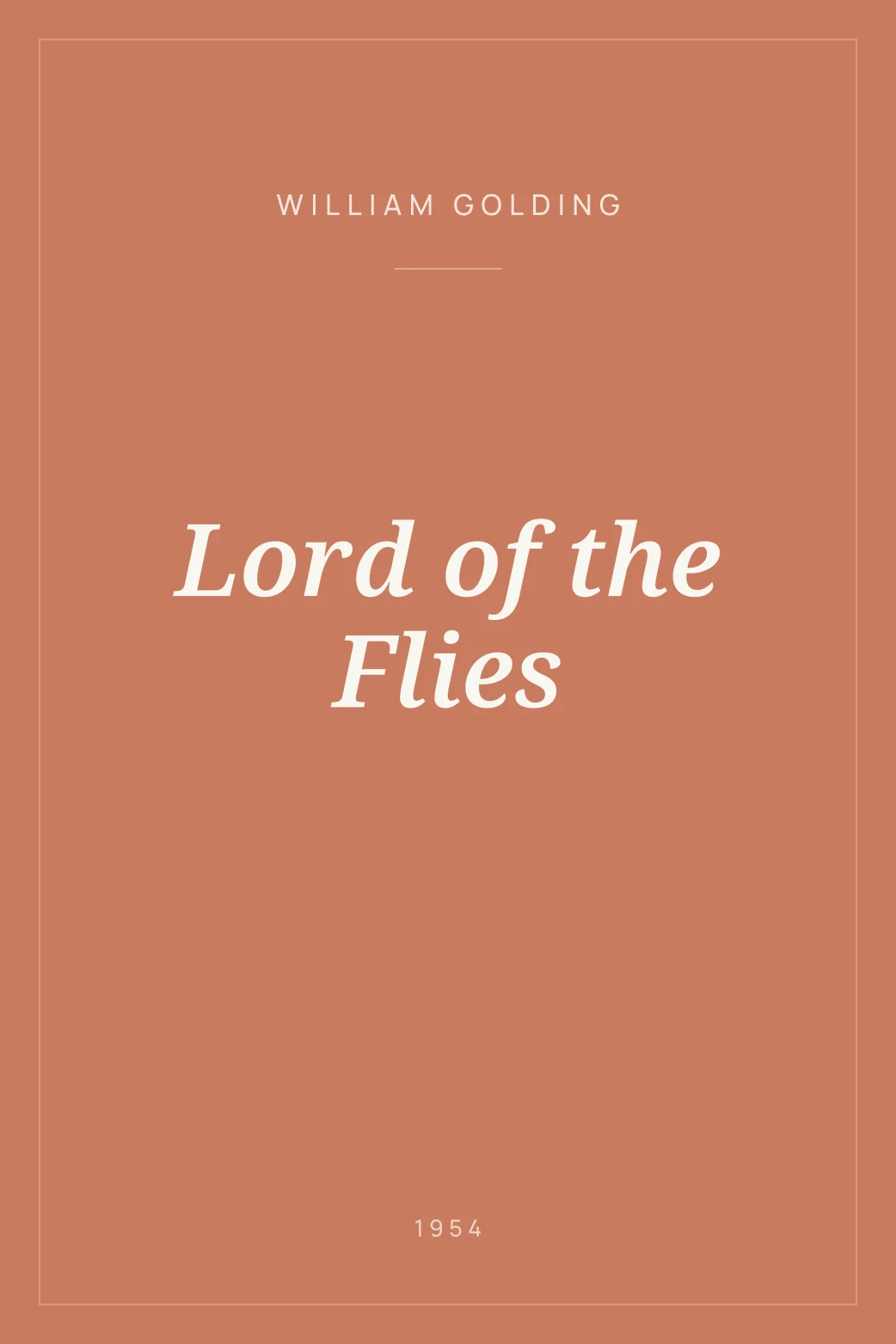 Portada de Lord of the Flies