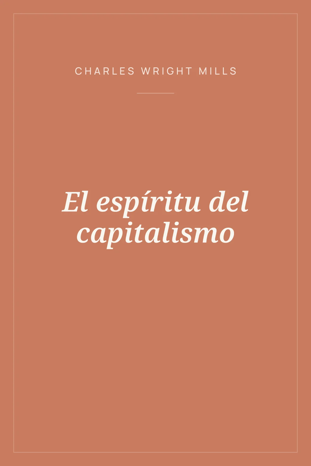 Portada de El espíritu del capitalismo