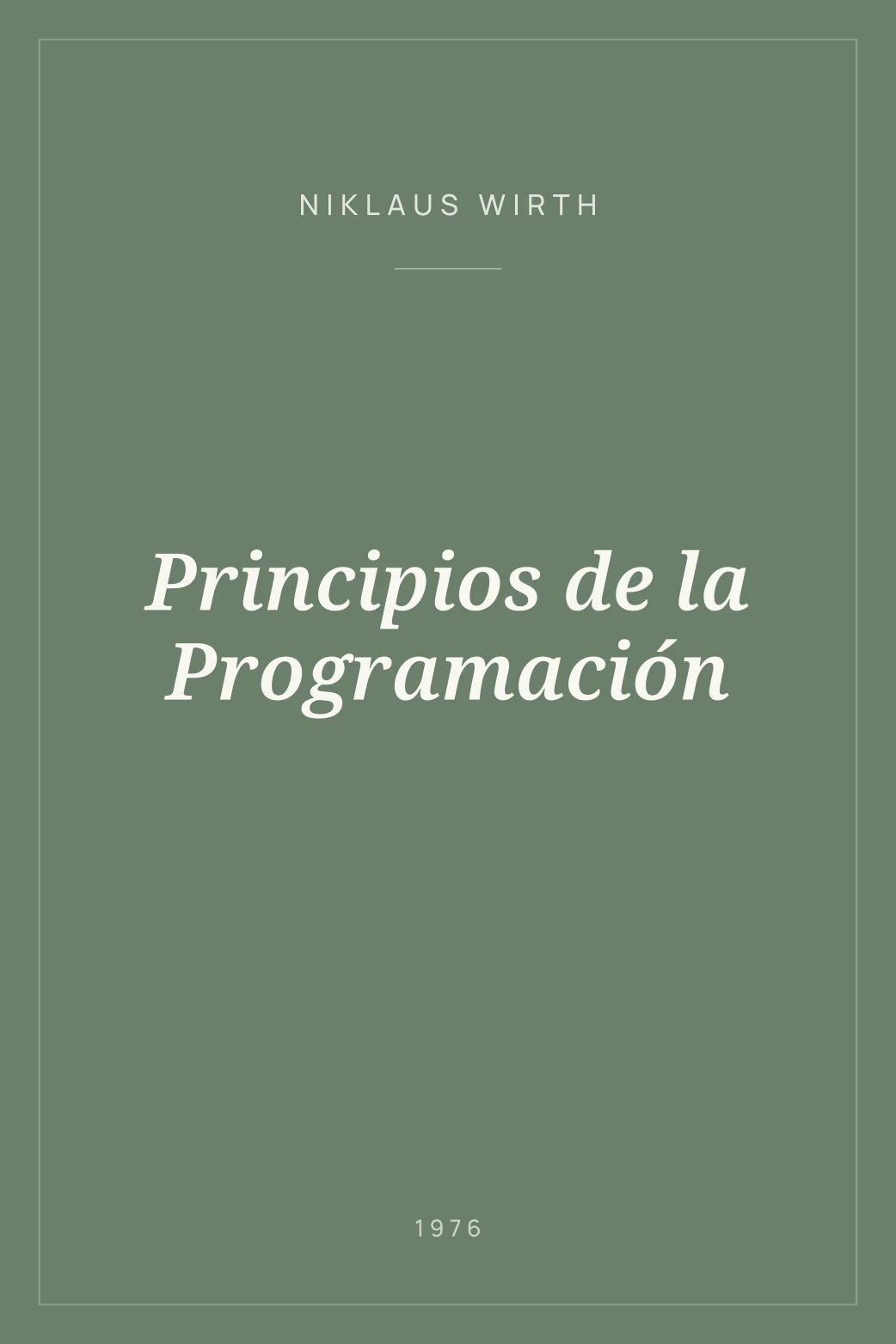 Portada de Principios de la Programación