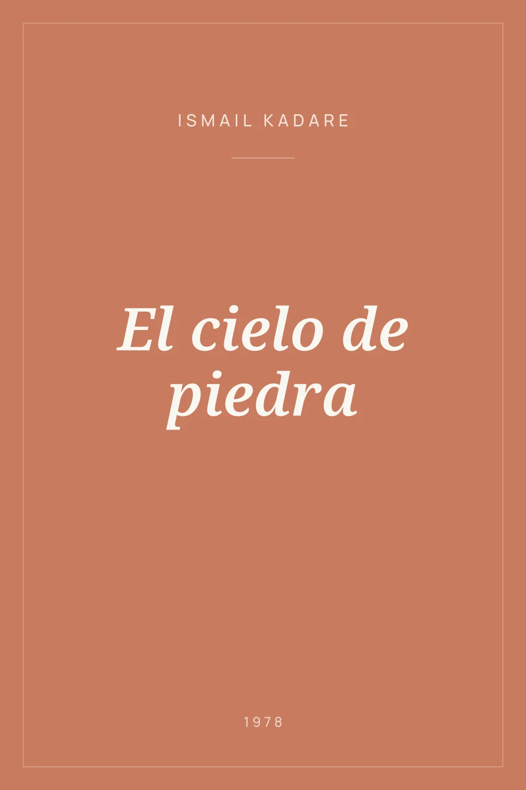 Portada de El cielo de piedra
