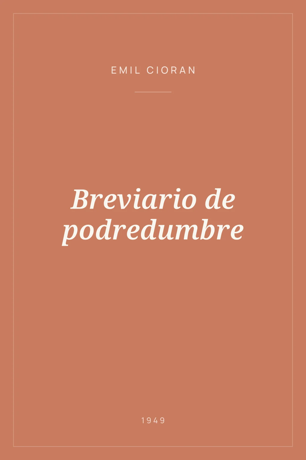 Portada de Breviario de podredumbre