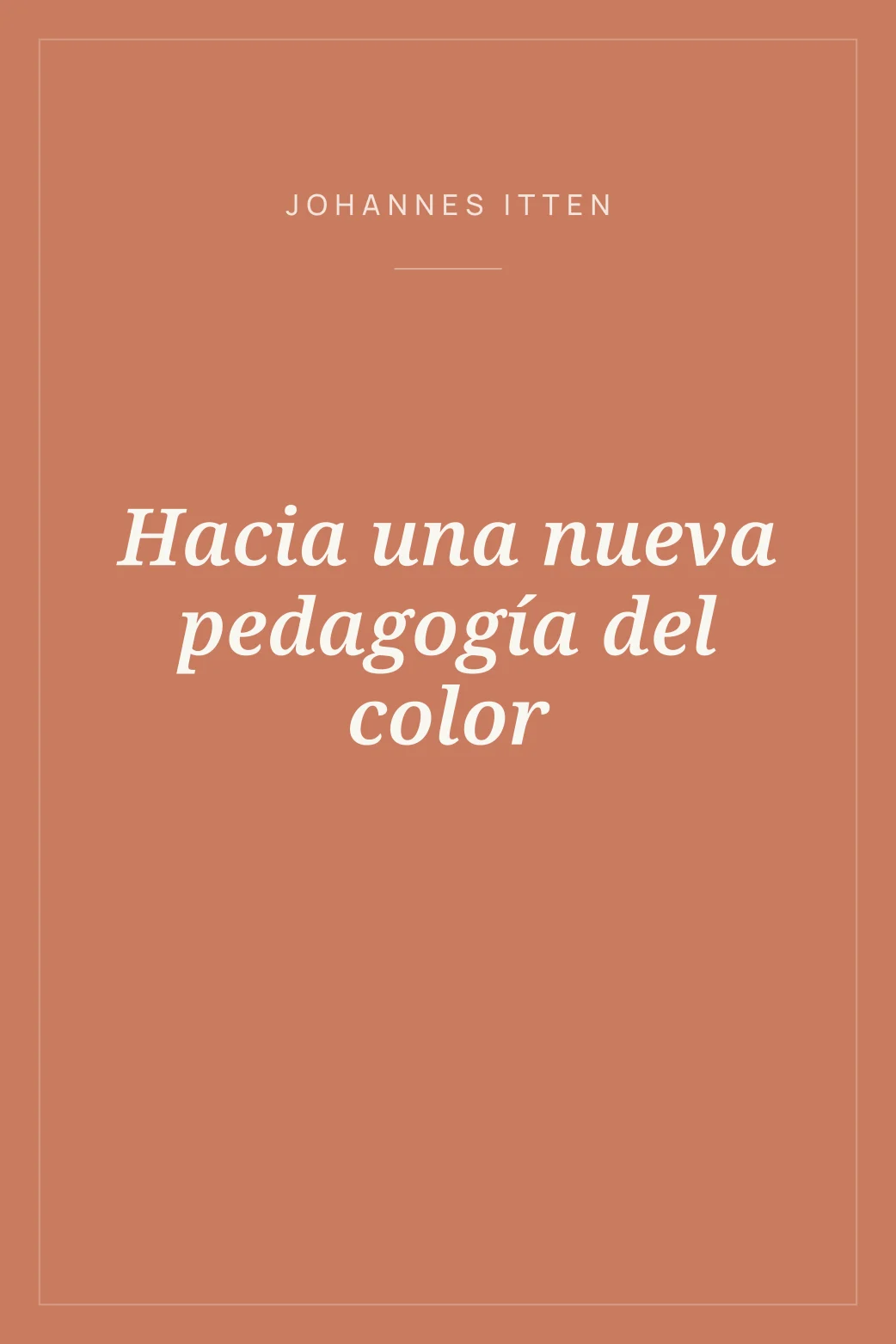 Portada de Hacia una nueva pedagogía del color