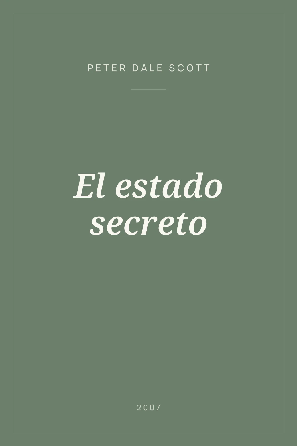 Portada de El estado secreto