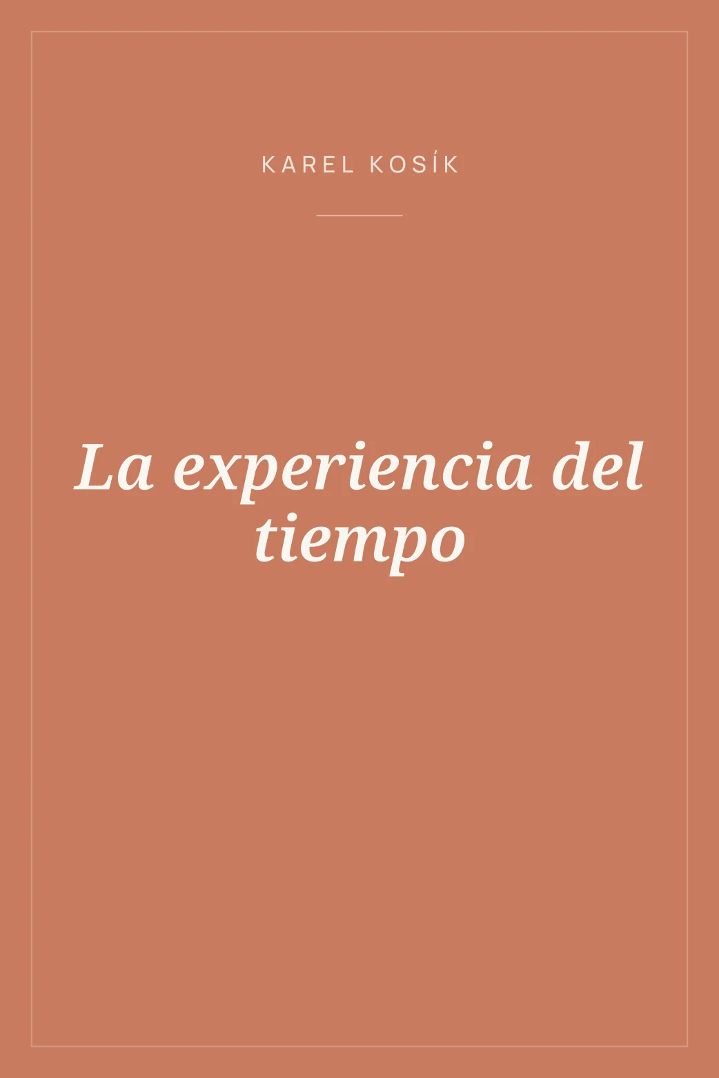 Portada de La experiencia del tiempo