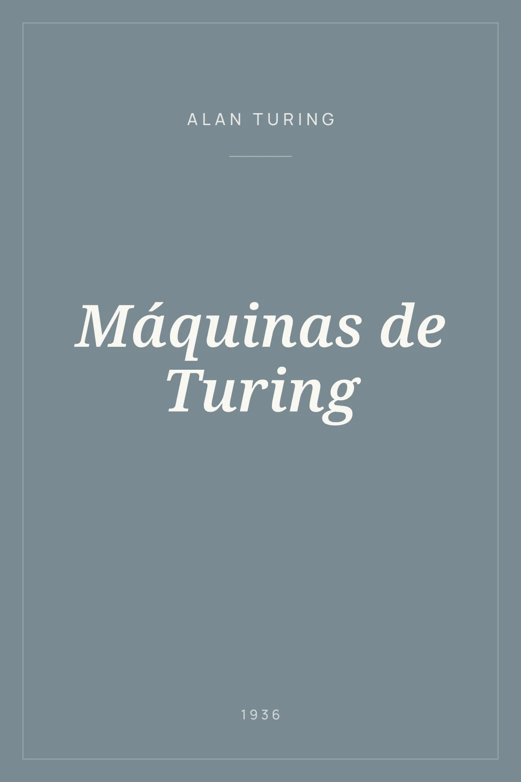 Portada de Máquinas de Turing