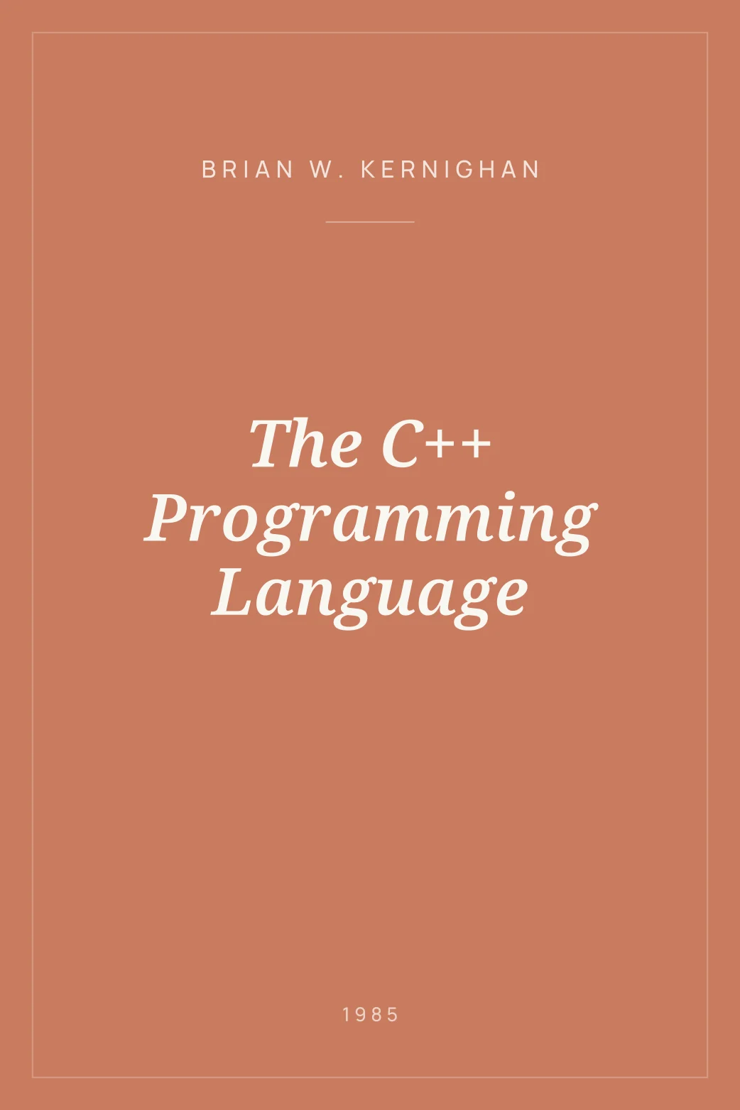 Portada de The C++ Programming Language