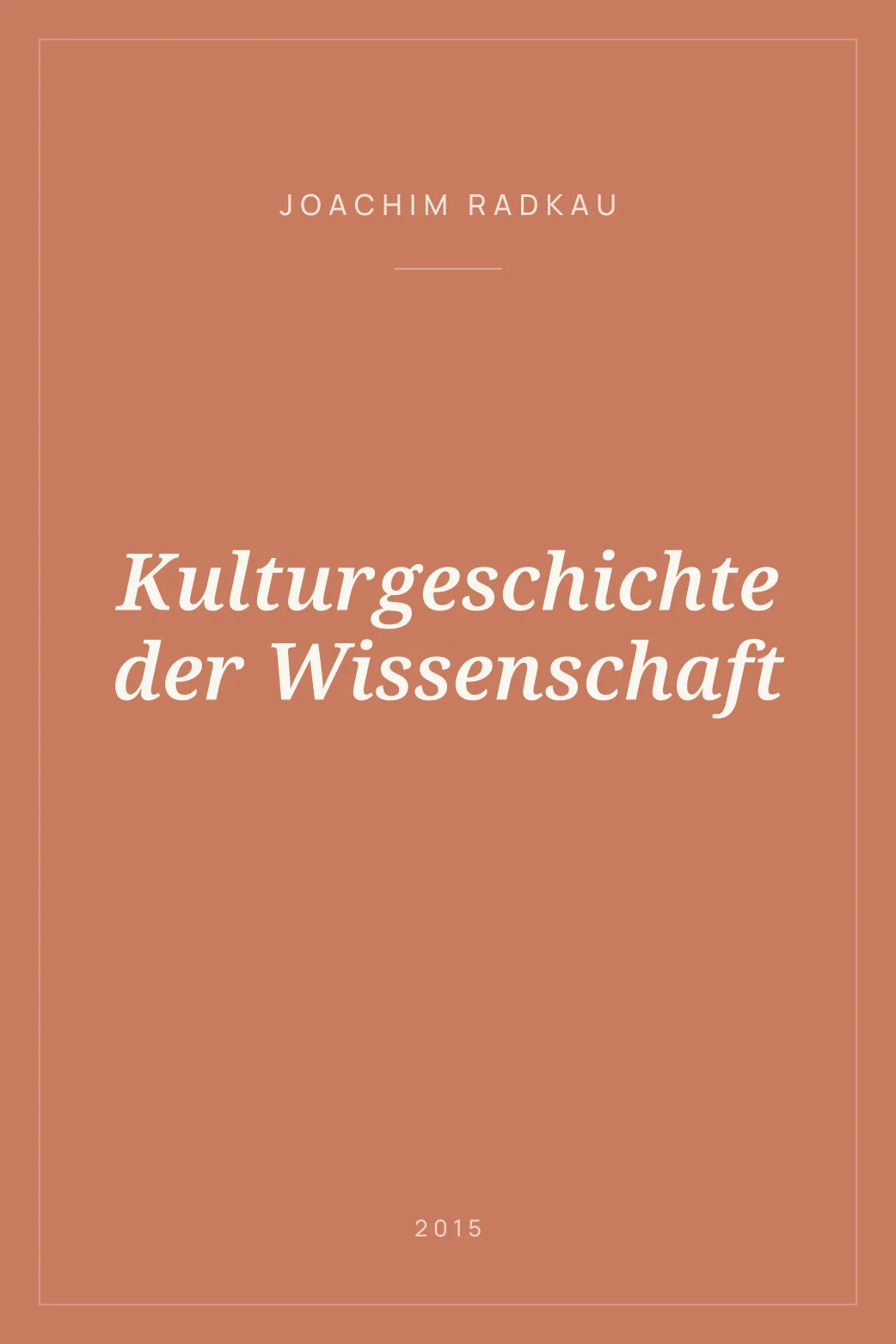 Portada de Kulturgeschichte der Wissenschaft