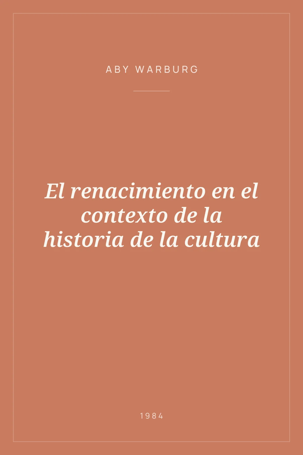Portada de El renacimiento en el contexto de la historia de la cultura