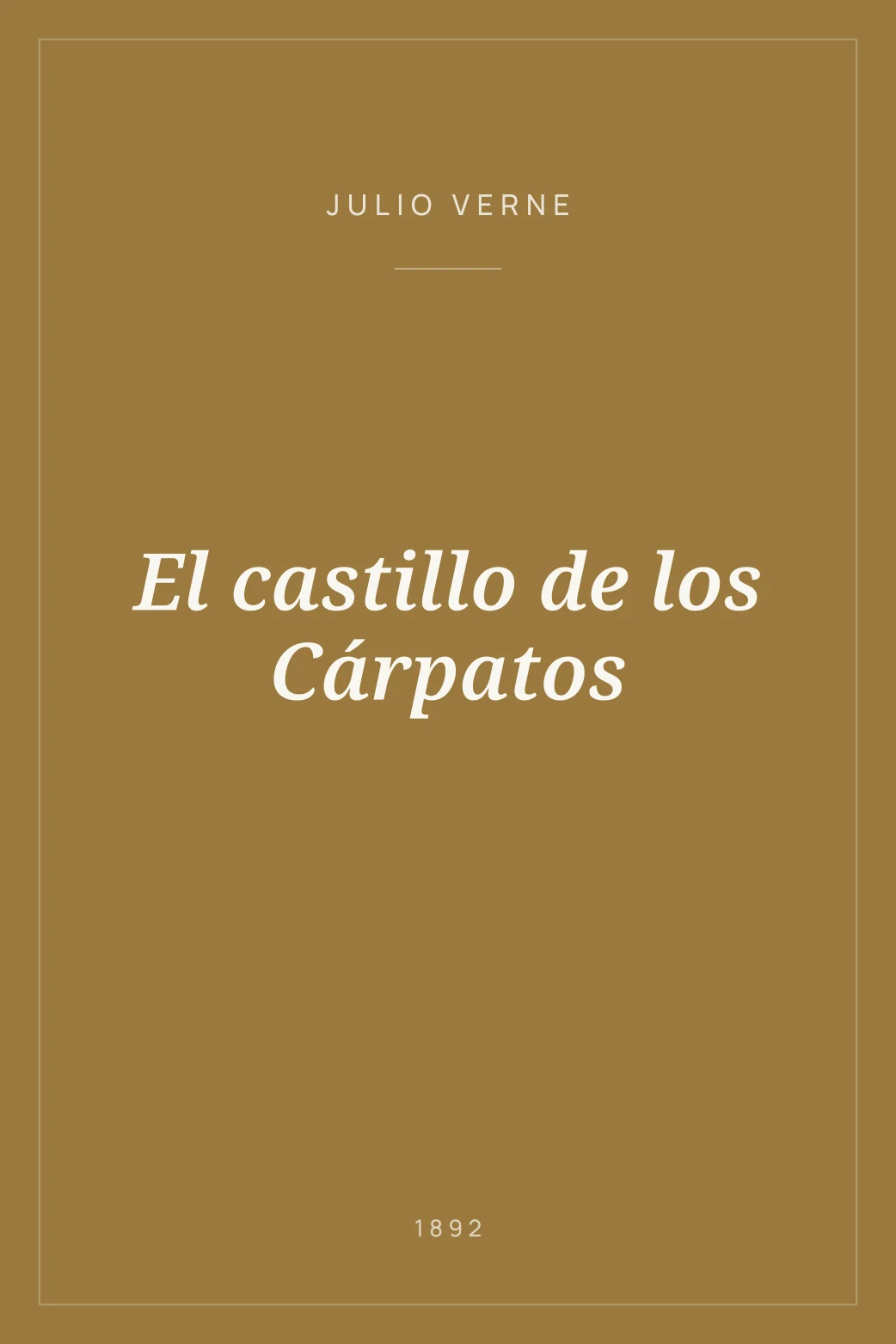 Portada de El castillo de los Cárpatos