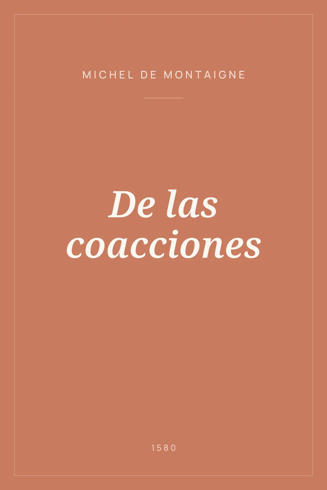 Portada de De las coacciones
