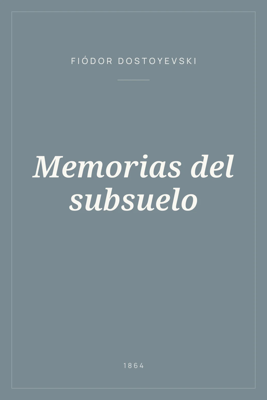Portada de Memorias del subsuelo