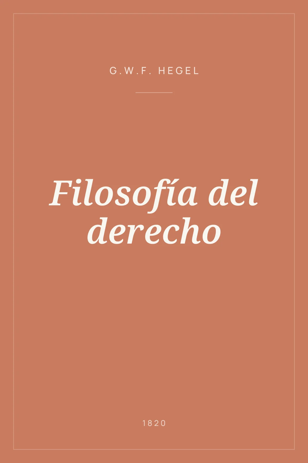 Portada de Filosofía del derecho