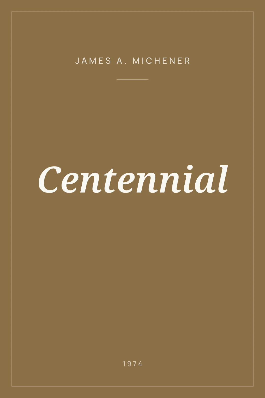 Portada de Centennial
