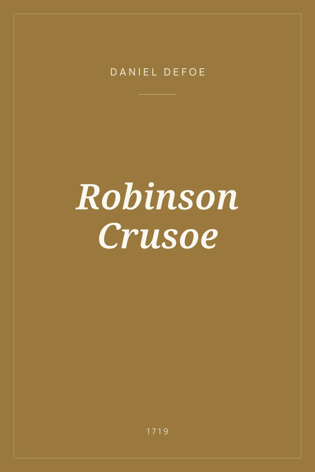 Portada de Robinson Crusoe