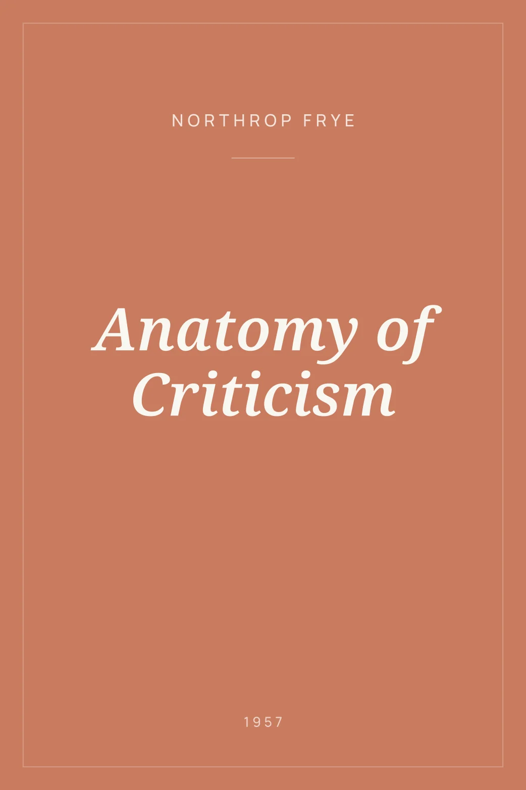 Portada de Anatomy of Criticism