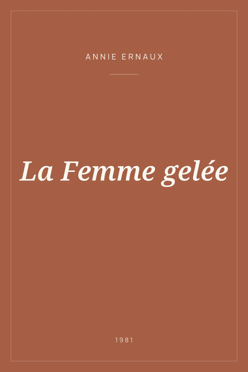 Portada de La Femme gelée