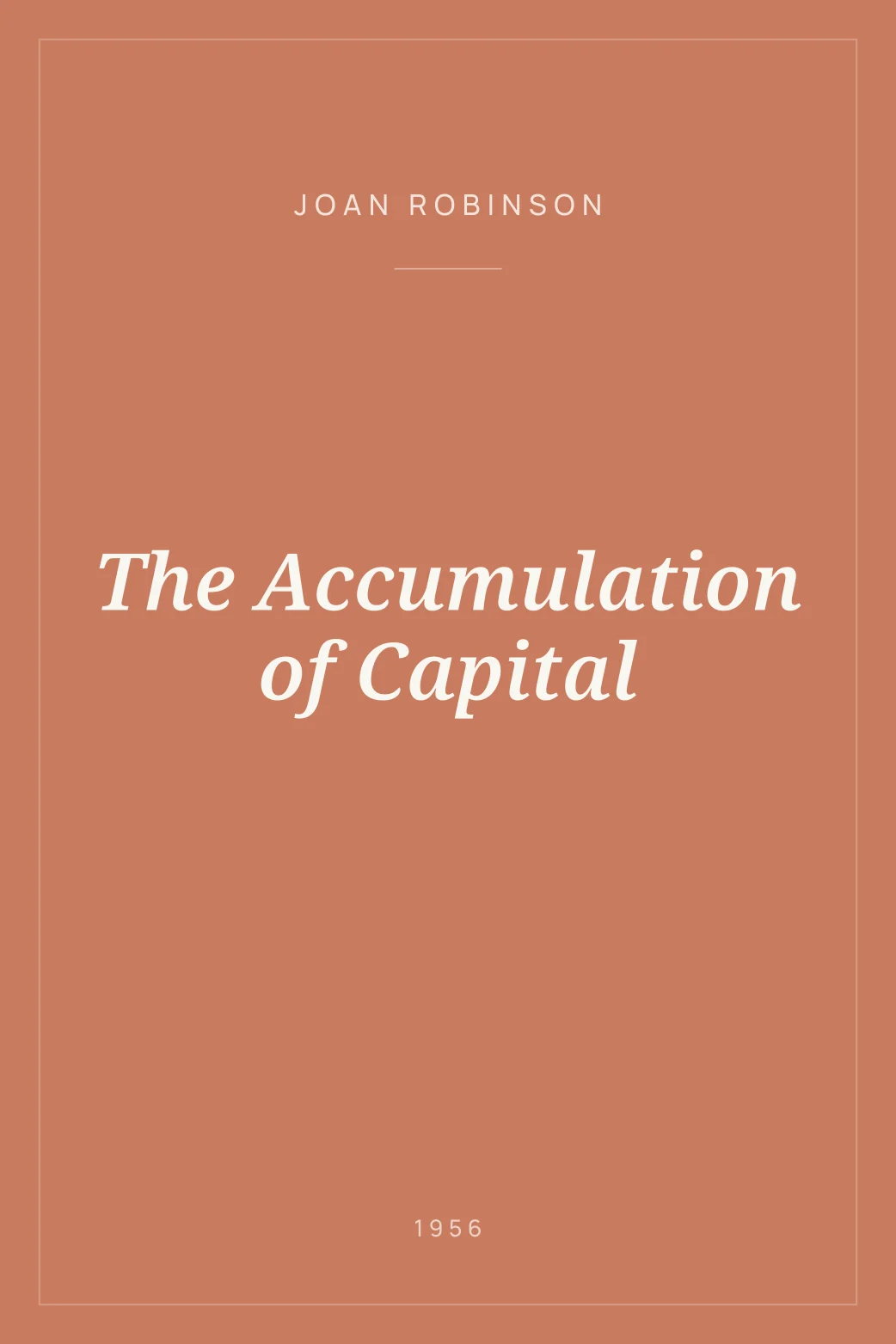 Portada de The Accumulation of Capital