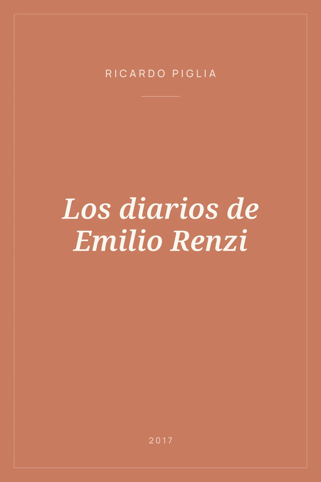 Portada de Los diarios de Emilio Renzi