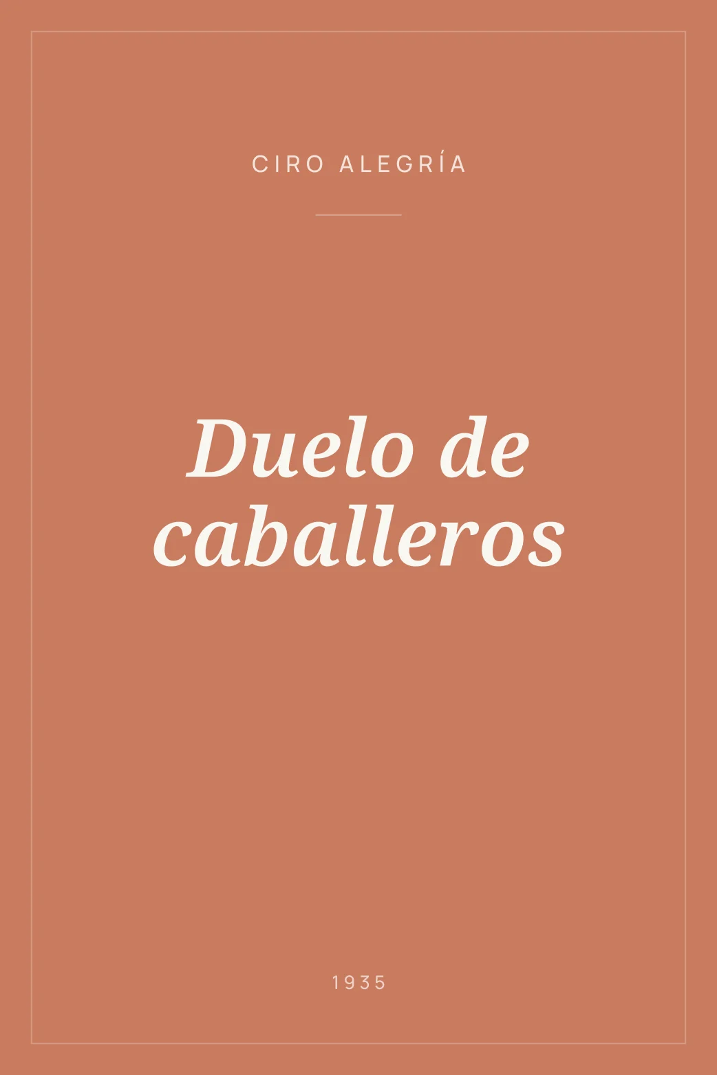 Portada de Duelo de caballeros