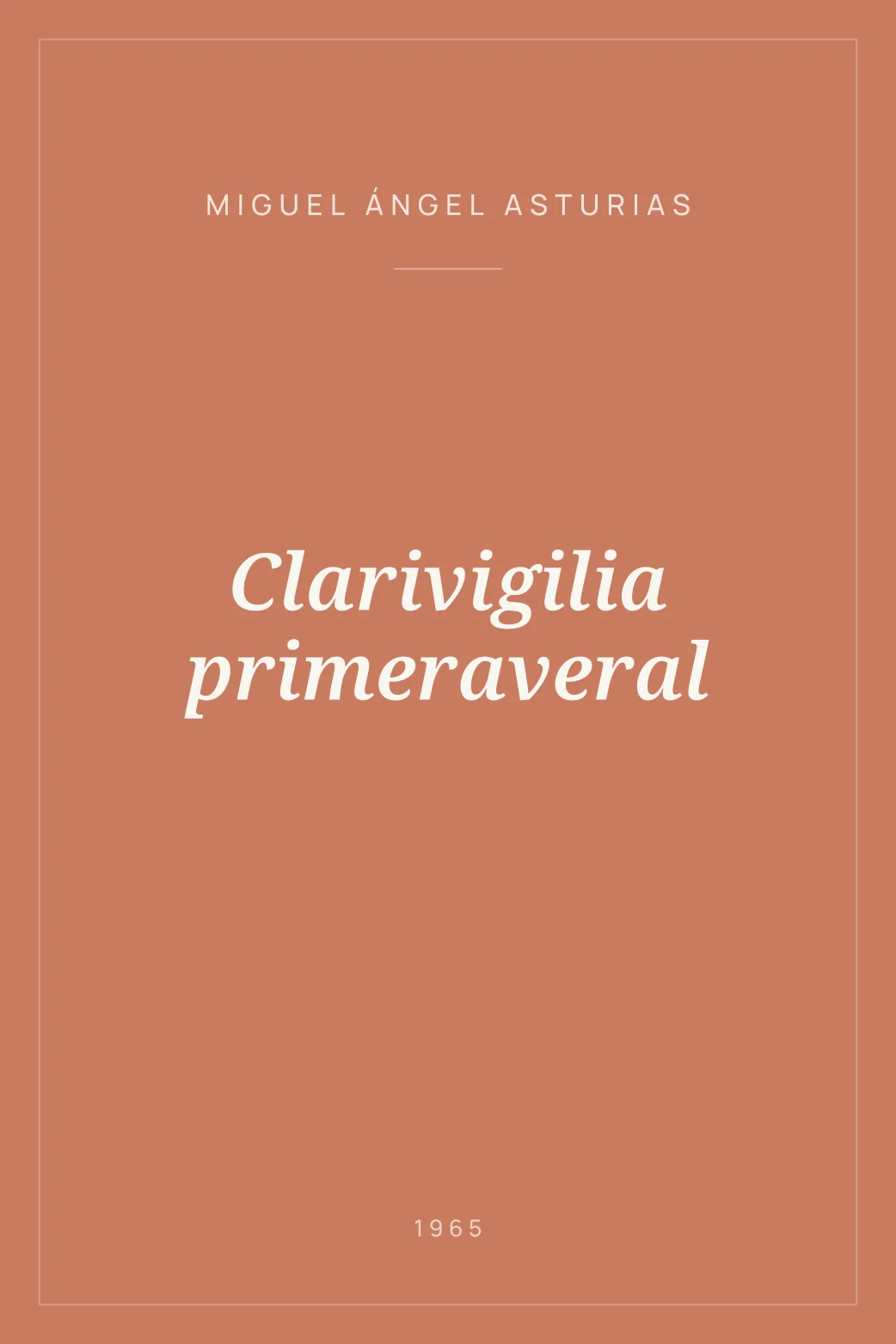 Portada de Clarivigilia primeraveral
