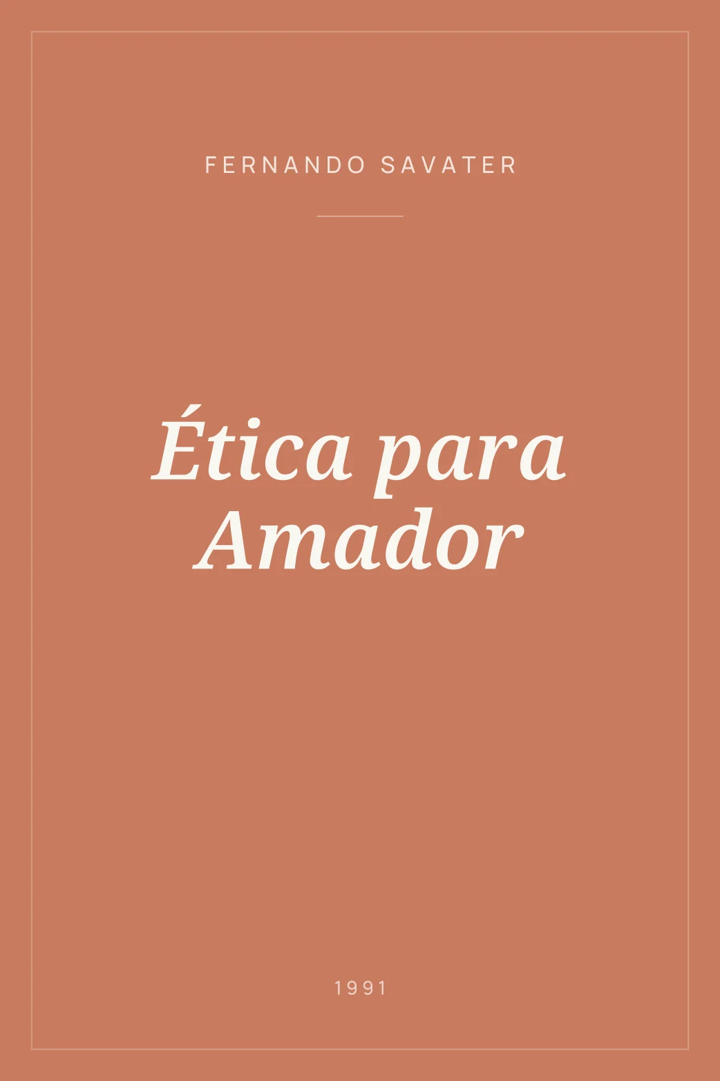 Portada de Ética para Amador
