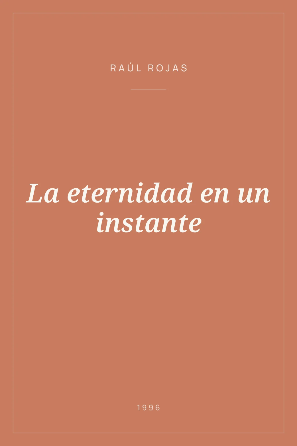 Portada de La eternidad en un instante