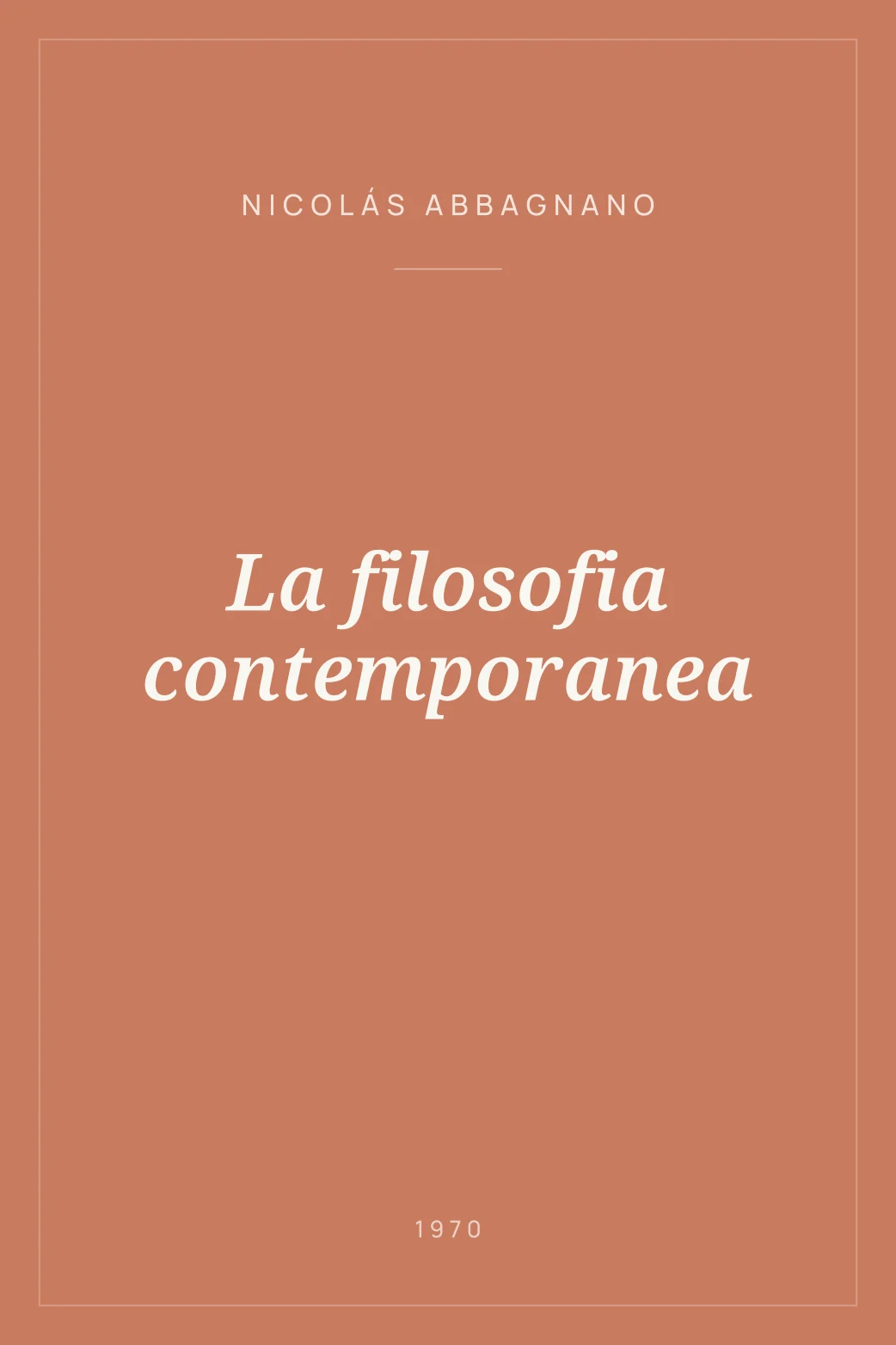 Portada de La filosofia contemporanea