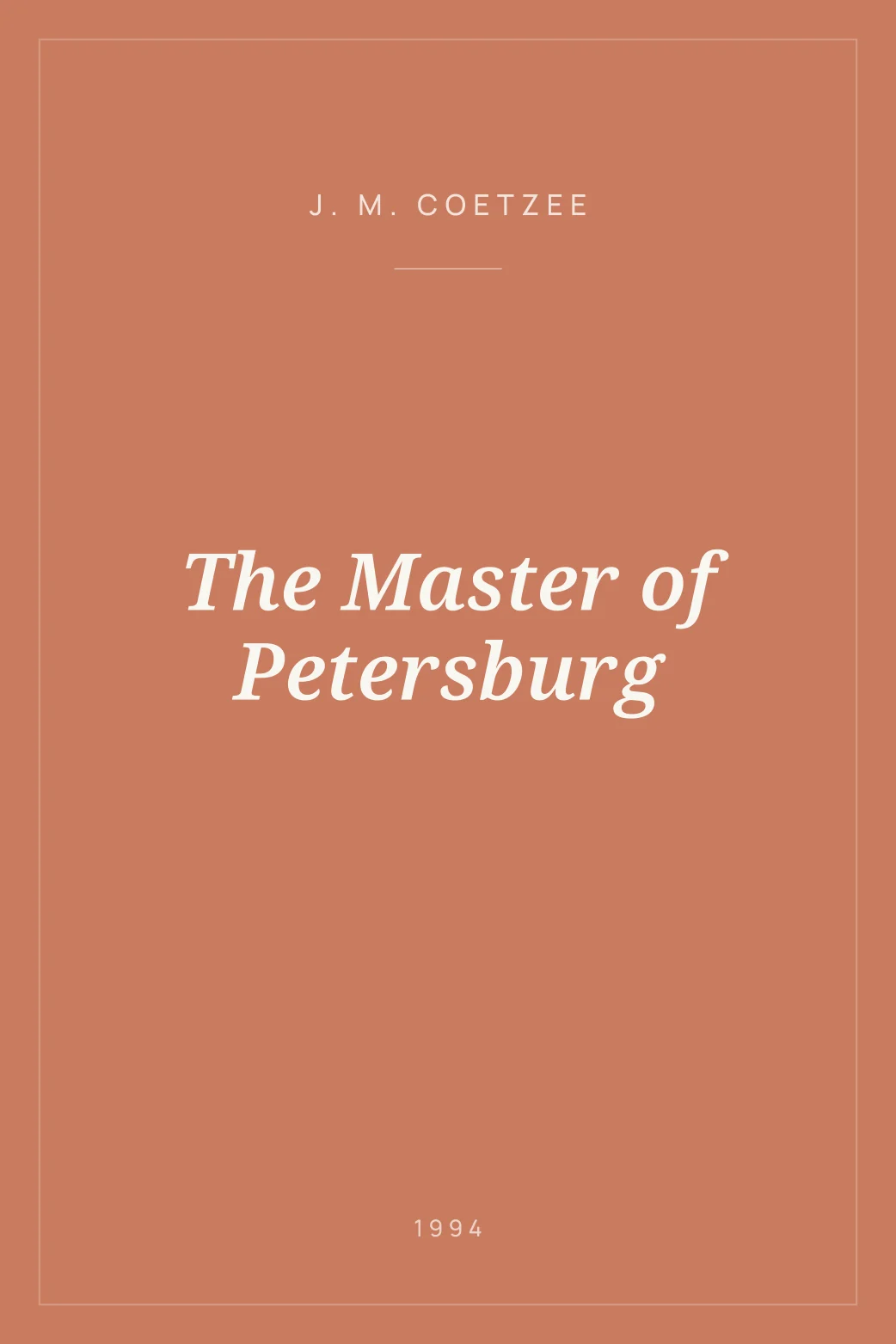Portada de The Master of Petersburg