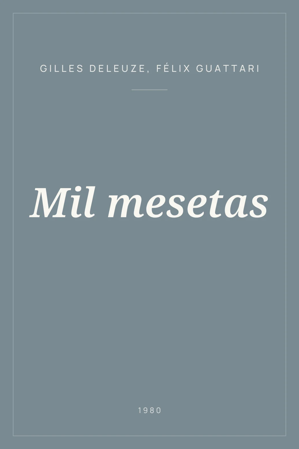 Portada de Mil mesetas